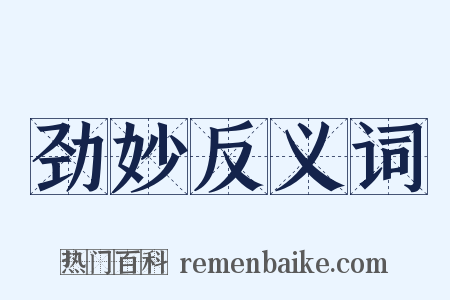 劲妙反义词是什么意思的图片